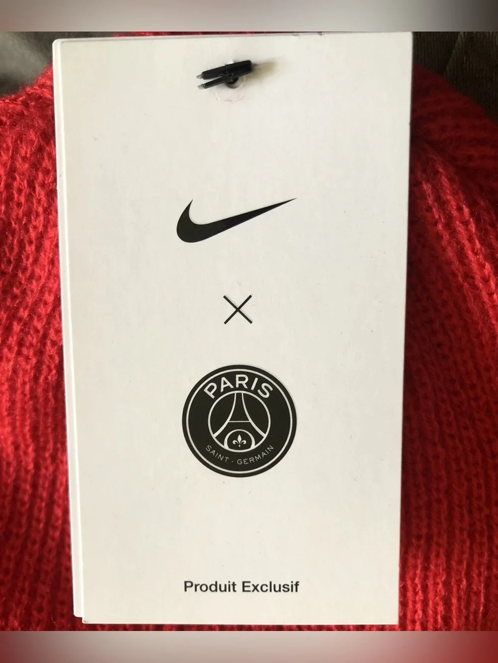 Paris Saint-Germain x Nike Red Cuffed Knit Hat PSG Beanie Adult One Size NEW NWT